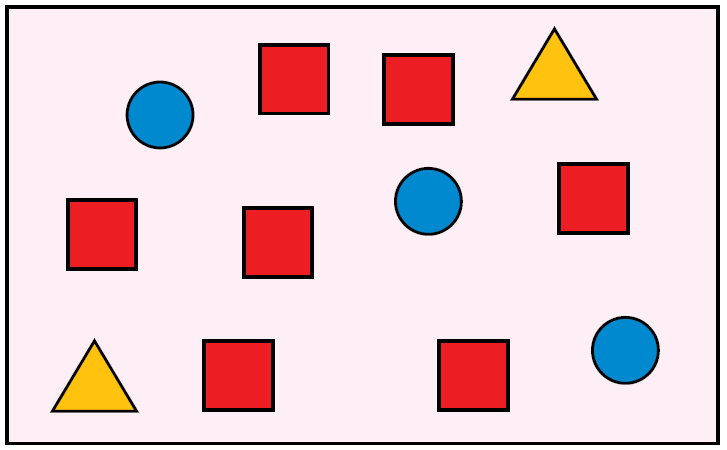 مثلثات دوائر مربعات